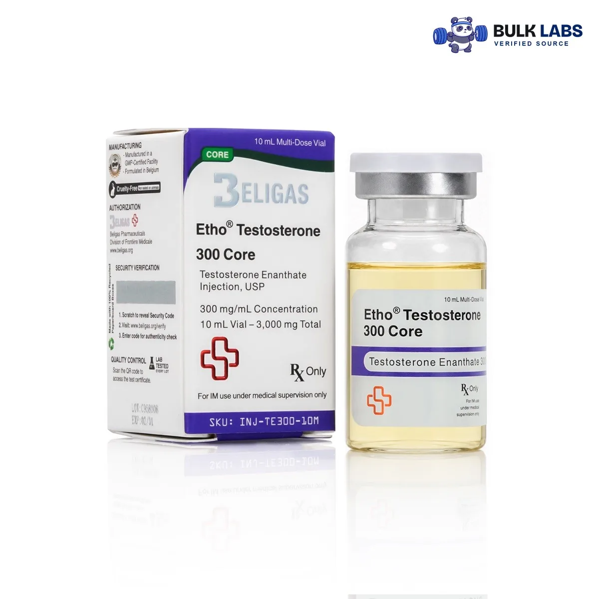 Beligas Etho Testosterone Core (Test E) 10 ml vial 300 mg/ml