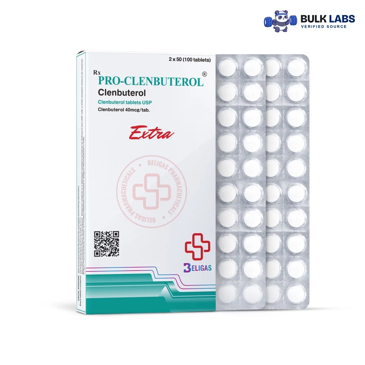 Beligas Pro Clenbuterol (Clenbuterol) 100 tablets 40 mcg