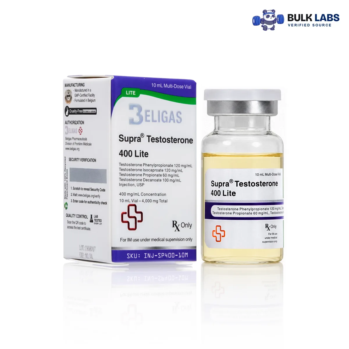 Beligas Supra Testosterone 400 (Testosterone Blend) 10 ml vial 400 mg/ml